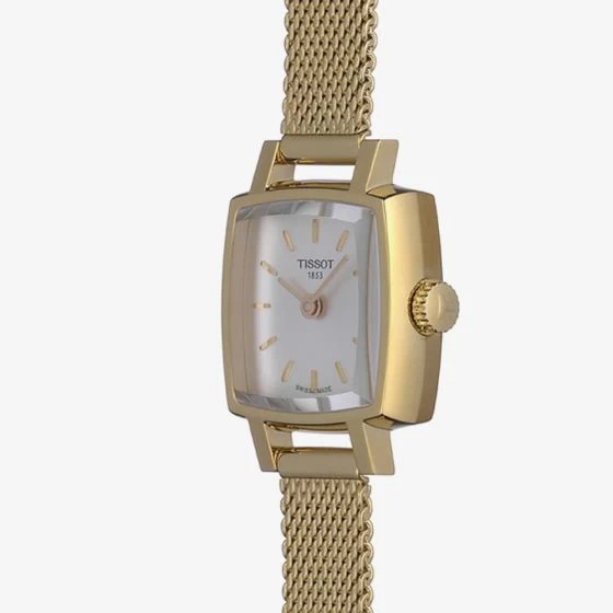 Tissot Ladies T-Lady Lovely Square Gold Tone Mesh Bracelet Watch T058.109.33.031.00 7 Tissot Ladies T-Lady Lovely Square Gold Tone Mesh Bracelet Watch T058.109.33.031.00 - Image 5