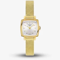 Tissot Ladies T-Lady Lovely Square Gold Tone Mesh Bracelet Watch T058.109.33.031.00