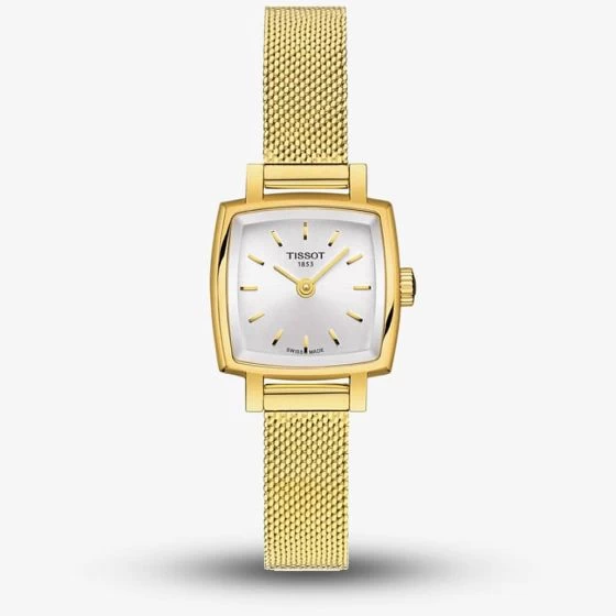 Tissot Ladies T-Lady Lovely Square Gold Tone Mesh Bracelet Watch T058.109.33.031.00 3 Tissot Ladies T-Lady Lovely Square Gold Tone Mesh Bracelet Watch T058.109.33.031.00