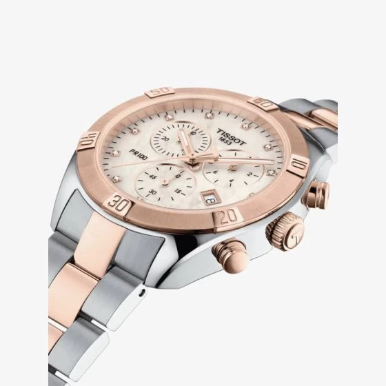 Tissot Ladies PR 100 Sport Chic Chronograph Watch T101.917.22.116.00 4 Tissot Ladies PR 100 Sport Chic Chronograph Watch T101.917.22.116.00 - Image 2