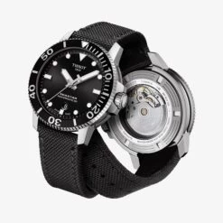 Tissot Mens T-Sport Seastar 1000 Powermatic 80 Black Fabric Strap Watch T120.407.17.051.00 -Tissot Watch 23 51 408 3 tissot mens t sport seastar 1000 powermatic 80 ss black fabric strap watch t120 407 17 051 00 grey
