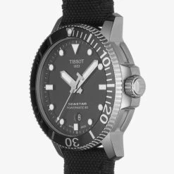 Tissot Mens T-Sport Seastar 1000 Powermatic 80 Black Fabric Strap Watch T120.407.17.051.00 -Tissot Watch 23 51 408 5 tissot mens t sport seastar 1000 powermatic 80 ss black fabric strap watch t120 407 17 051 00 grey