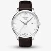 Tissot Mens Classic Brown Strap White And Silver Dial Watch T063.610.16.037.00 -Tissot Watch 23 51 414 grey