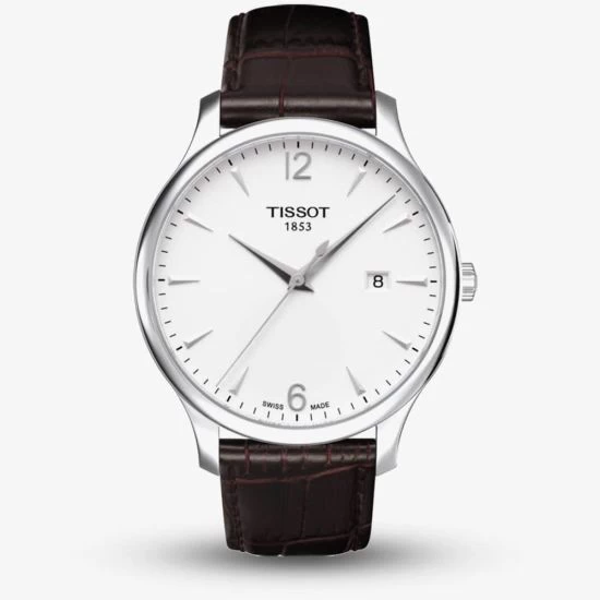 Tissot Mens Classic Brown Strap White And Silver Dial Watch T063.610.16.037.00 3 Tissot Mens Classic Brown Strap White And Silver Dial Watch T063.610.16.037.00