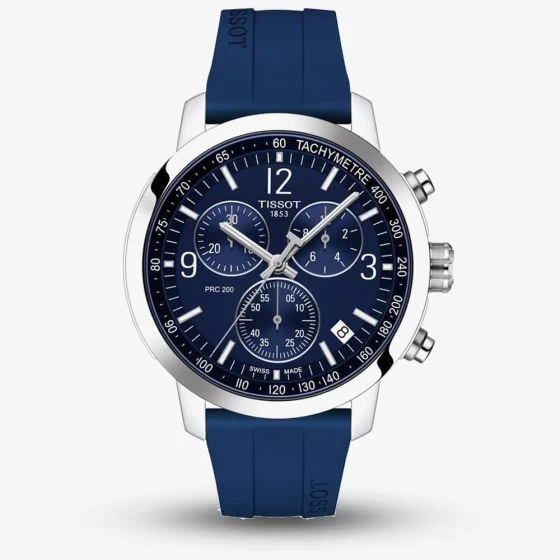Tissot Mens PRC 200 Chronograph Blue Rubber Strap Watch T114.417.17.047.00 3 Tissot Mens PRC 200 Chronograph Blue Rubber Strap Watch T114.417.17.047.00