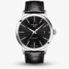 Tissot Mens T-Classic Dream Swissmatic Automatic Black Leather Strap Watch T129.407.16.051.00 -Tissot Watch 23 51 432 grey
