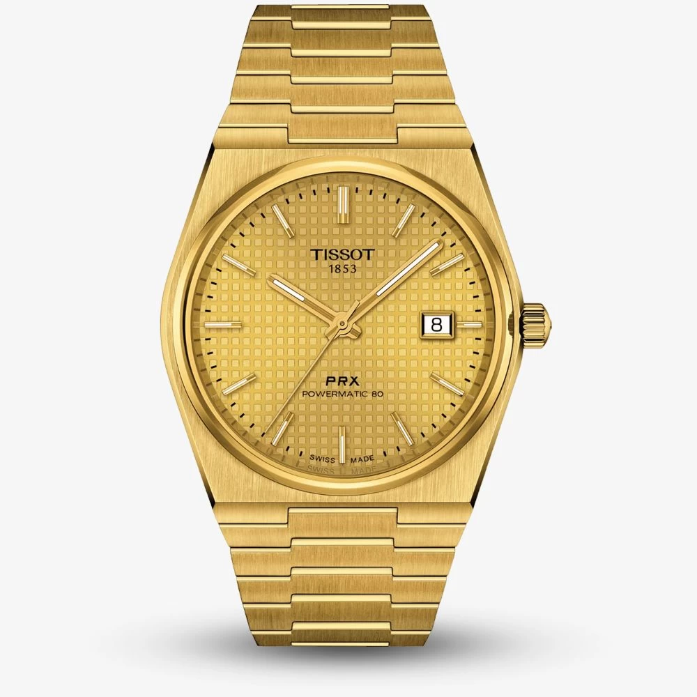 Tissot PRX Powermatic 80 Mens Gold Automatic Watch T137.407.33.021.00 3 Tissot PRX Powermatic 80 Mens Gold Automatic Watch T137.407.33.021.00