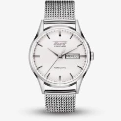 Tissot Mens Heritage Visodate Automatic White Dial Mesh Bracelet Watch T019.430.11.031.00