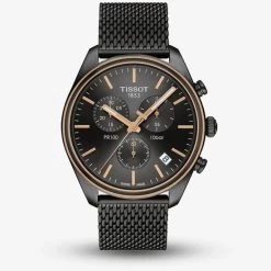 Tissot Mens PR 100 Chronograph Gun Metal & Rose PVD Watch T101.417.23.061.00