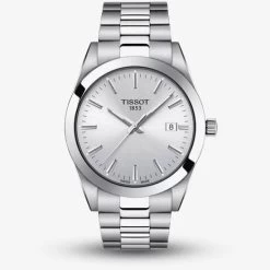 Tissot Mens Gentleman Silver Dial Bracelet Watch T127.410.11.031.00
