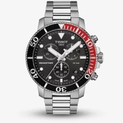 Tissot Mens Seastar Black & Red Chronograph Watch T120.417.11.051.01