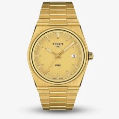 Tissot Mens PRX Gold Plated Watch T137.410.33.021.00
