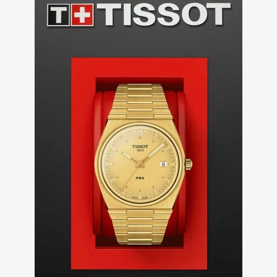 Tissot Mens PRX Gold Plated Watch T137.410.33.021.00 7 Tissot Mens PRX Gold Plated Watch T137.410.33.021.00 - Image 5