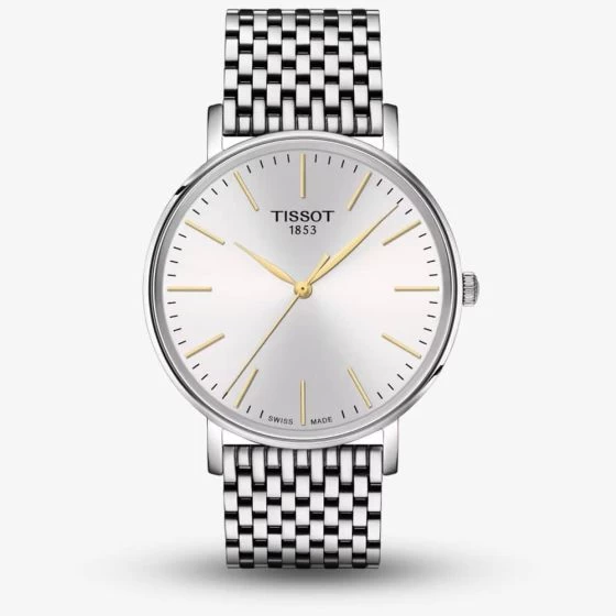 Tissot Mens Everytime Gold Hour Markers Watch T143.410.11.011.01 3 Tissot Mens Everytime Gold Hour Markers Watch T143.410.11.011.01